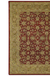 Velvet-Meshed Tuscan Red Area Rug